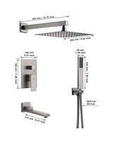 Casainc Pressure Balanced Complete Shower System with Rough-In Valve