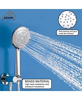 Casainc Rainfall Complete Shower System with 5-Setting Handheld and Rough Valve