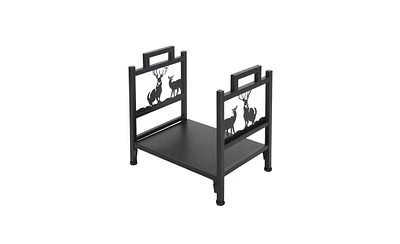 Slickblue Single Layer Firewood Holder with Unique Animal Pattern Stylish Log Storage Solution