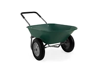 Slickblue Heavy Duty 2-Wheel Multipurpose Rust Proof Wheelbarrow For Garden