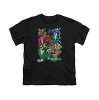 Green Lantern Boys Blackest Group Short Sleeve Juvenile Tee / T-Shirt