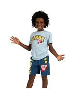 Kirby Boys Collegiate Style Short Sleeve Tee and Matching Lounge Shorts 2-Piece Set