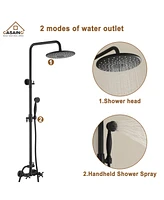 Casainc Pressure Balanced Complete Shower System with Clawfoot Control Handle and Rough-in Valve