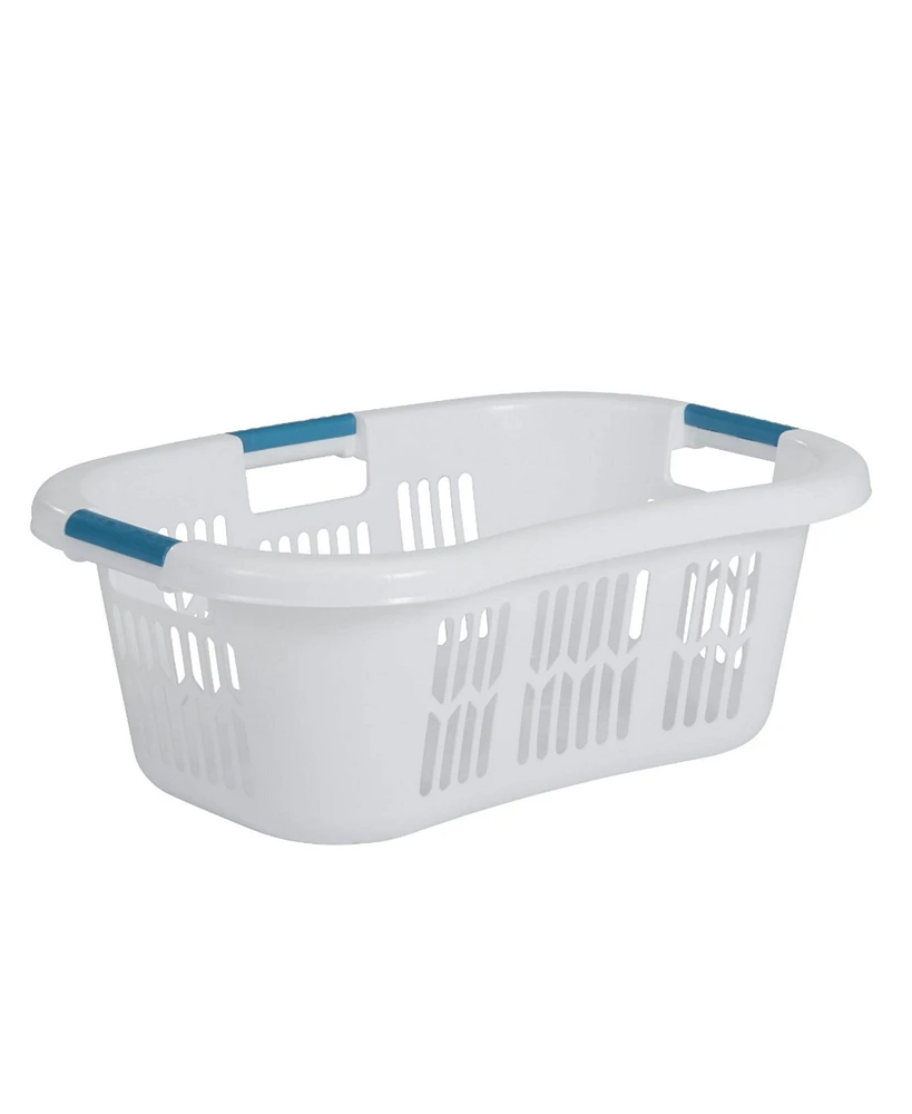 Rubbermaid 2.1 Bushel Large Hip-Hugger Portable Plastic Laundry Basket