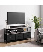 gaomon TrailBlaze Dresser Tv Stand for Bedroom, 47.2" Tv Console with 3 Drawers Entertainment Center with Open Shelf Modern Television Table Center Me