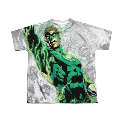 Green Lantern Boys Light Em Up Short Sleeve Poly Crew Tee / T-Shirt