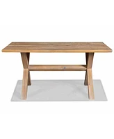 Slickblue Modern Farmhouse Solid Pine Wood Dining Table