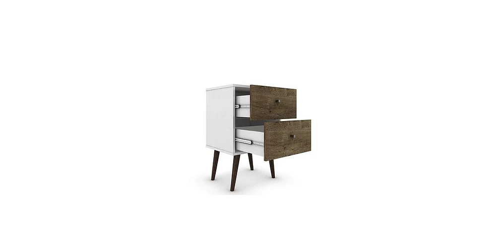 Slickblue Modern Mid-Century Side Table Nighstand in Wood Finish