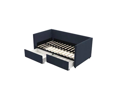 Slickblue Upholstered Daybed with Pull-Out Storage Drawers for Stylish and Functional Seating