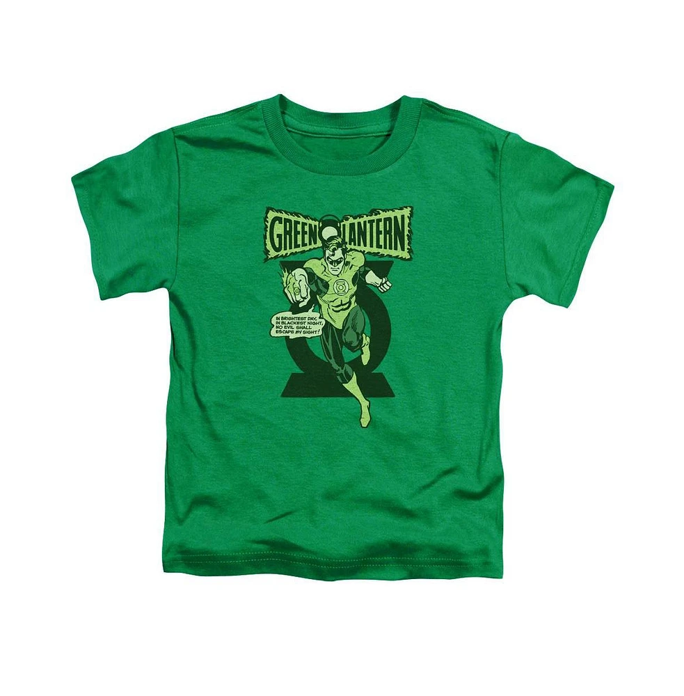 Green Lantern Toddler Girls Baby-Girls Retro Oath Short Sleeve Tee / T-Shirt