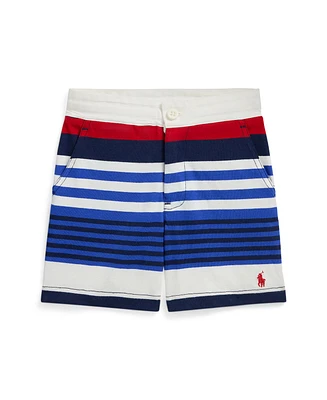Polo Ralph Lauren Toddler and Little Boys Striped Cotton Hooded Rugby Shirt