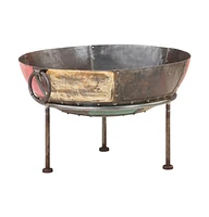 vidaXL Colorful Rustic Fire Pit 23.6" Iron