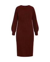City Chic Plus Size Saskia Rib Dress