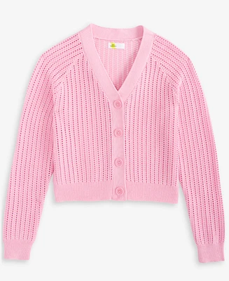 Epic Threads Little & Big Girls V-Neck Button Cardigan, Exclusively at Macy's