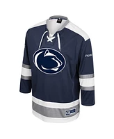 Colosseum Men's Navy Penn State Nittany Lions Athletic Machine Fashion Hockey Jersey