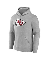 Fanatics Men's Heather Gray Kansas City Chiefs Deliver Fleece Pullover Hoodie