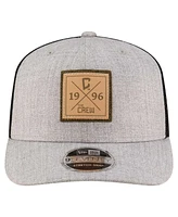 New Era Men's Heather Gray Columbus Crew 9SEVENTY Coolera Stretch-Snap Adjustable Hat