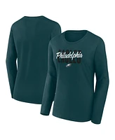 Logo Athletic Women's Midnight Green Philadelphia Eagles Grip Long Sleeve T-Shirt