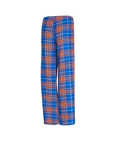 Concepts Sport Women's Blue/Orange New York Knicks Vector T-Shirt Flannel Pants Sleep Set