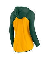 Fanatics Women's Gold/Green Green Bay Packers Script Full-Zip Hoodie