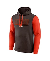 Fanatics Men's Brown/Orange Cleveland Browns Outline Pullover Hoodie