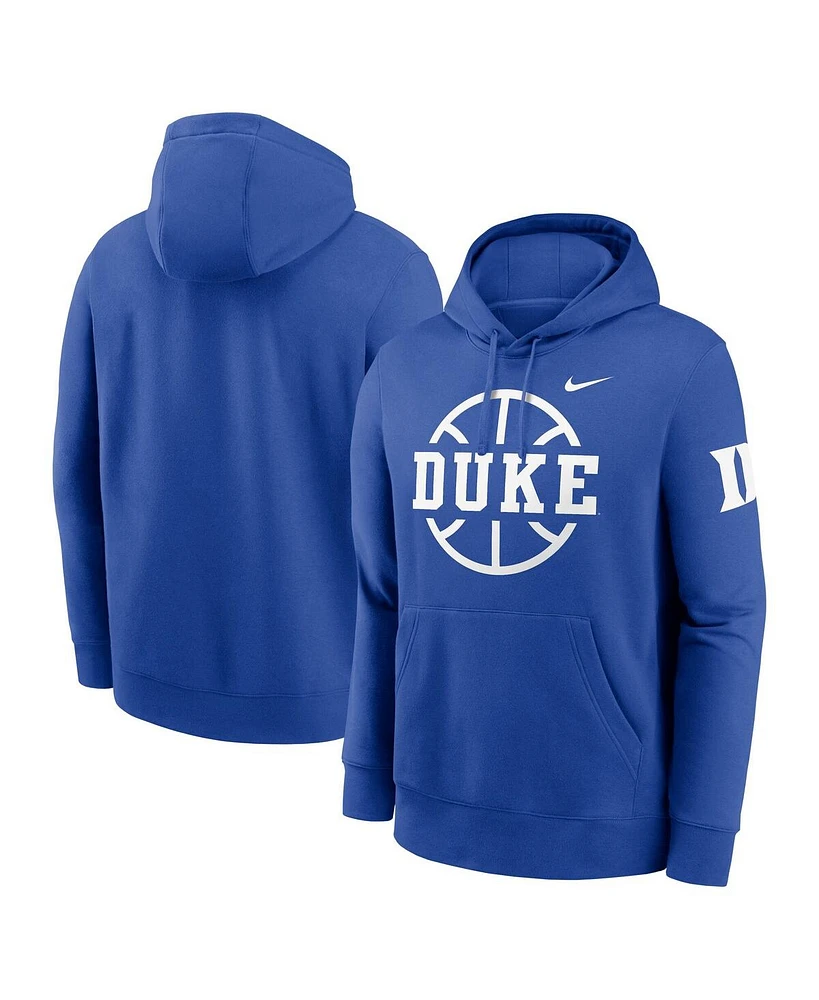 Nike Men's Royal Duke Blue Devils Basketball Icon Club Fleece Pullover Hoodie