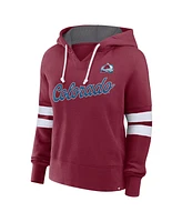 Fanatics Women's Burgundy/White Colorado Avalanche Seize Fleece Pullover Hoodie