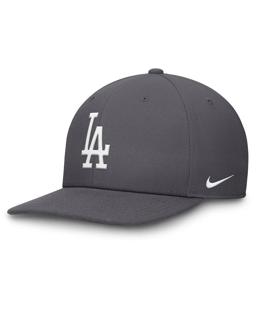 Nike Men's Gray Los Angeles Dodgers Pro Performance Snapback Hat