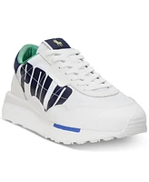 Polo Ralph Lauren Men's Train 89 Logo Leather & Oxford Sneaker