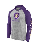 Fanatics Men's Steel Orlando City Sc Deflection Raglan Pullover Hoodie