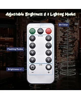 Yescom 6-Pack Christmas Spiral Light Kit Battery Powered 3/4/6 Feet Pre-Installed Led For Indoor Outdoor