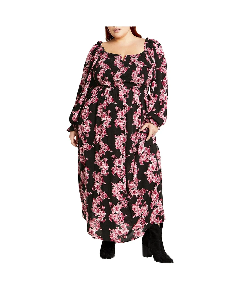 City Chic Plus Aurelia Print Dress