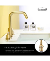 Casainc Widespread 2 Handle Mid-Arc Bathroom Faucet