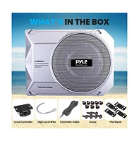 Pyle 10” 900W Slim Active Marine Subwoofer, Low-Profile, Waterproof Design