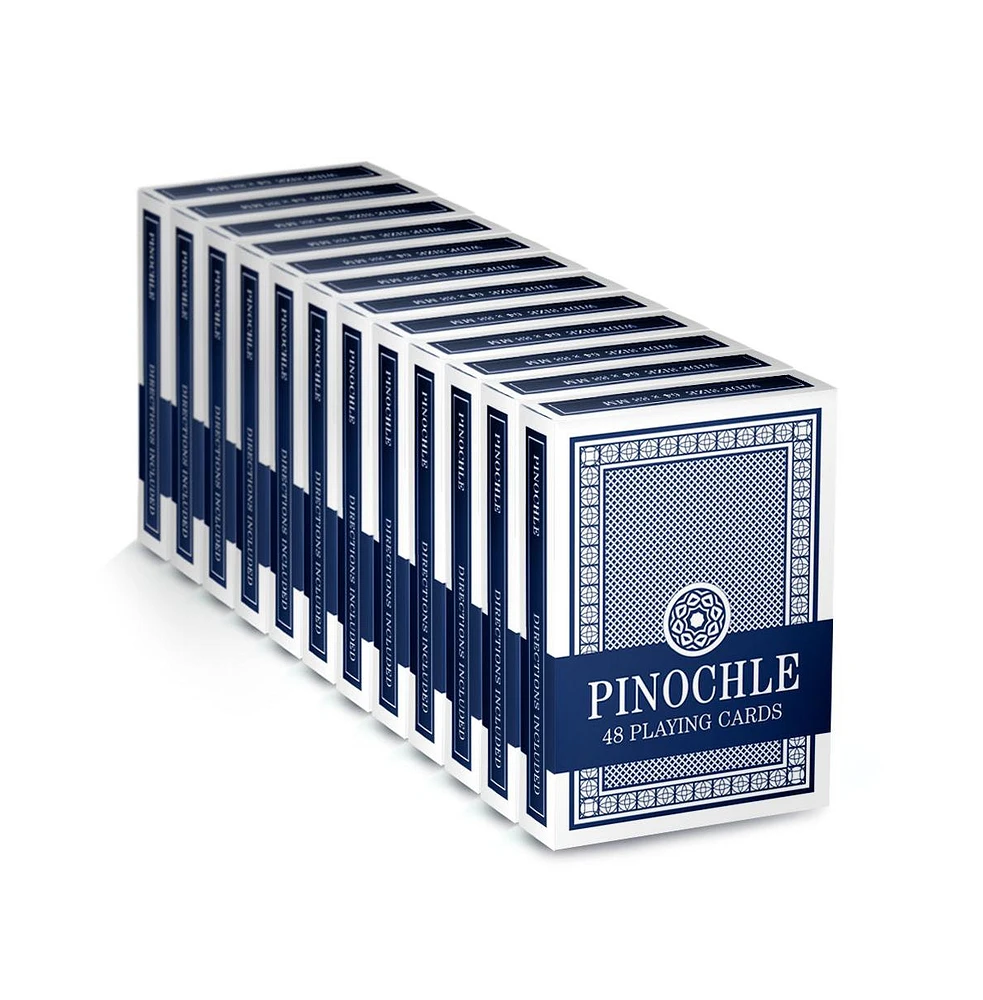 Slickblue Pinochle Playing Cards (12-Pack), Poker Size, Regular Index for Card Games