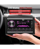 Pyle Double Din Bluetooth MP3 Stereo Receiver with Usb, Aux, Am/Fm Radio, 300W