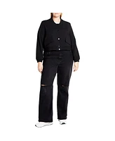 City Chic Plus Ivy Bomber Jacket
