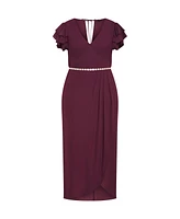 City Chic Plus Enya Maxi Dress