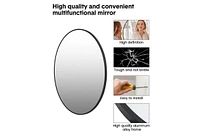 gaomon Round Mirror, Inch Circle Mirror, Hd Eco-Friendly Black Circle Mirror Metal Frame, Round Vanity Wall Mounted Mirrors for Entryway, Hallway