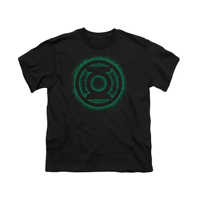 Green Lantern Boys Flame Logo Short Sleeve Juvenile Tee / T-Shirt