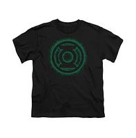 Green Lantern Boys Flame Logo Short Sleeve Juvenile Tee / T-Shirt