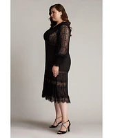 Tadashi Shoji Nyssa Bishop Sleeeve Dress - Plus Size