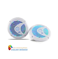 Pyle 6.5" Waterproof Marine Speakers with Led Lights - 150 Watt, White