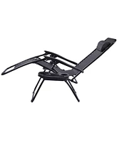 Slickblue Set of 2 Folding Outdoor Zero Gravity Lounge Chair Recliner