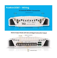Pyle 4-Channel Marine Bluetooth Amplifier - 1000 Watt Bridgeable