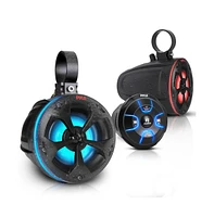 Pyle 4 Waterproof Off-Road Rgb Speakers with Amplified Bluetooth Receiver, 800W