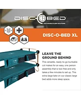 Disc-o-Bed Xl Cam-o-Bunk Benchable Double Cot with Storage Organizers