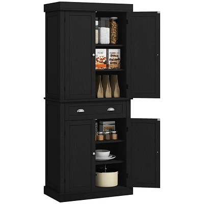 Homcom 72.5" Kitchen Pantry Cabinet with 4 Doors, Drawer