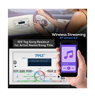 Pyle Marine Bluetooth Stereo Receiver, Double Din, 300W, Lcd Display