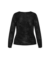 City Chic Plus Sienna Zebra Top